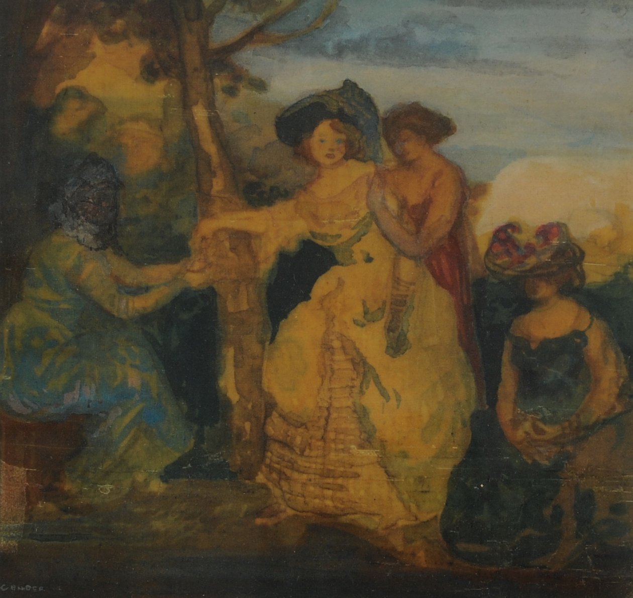 Wróżka, 1890-1900 (wc na papierze) autorstwa Charles Edward Conder