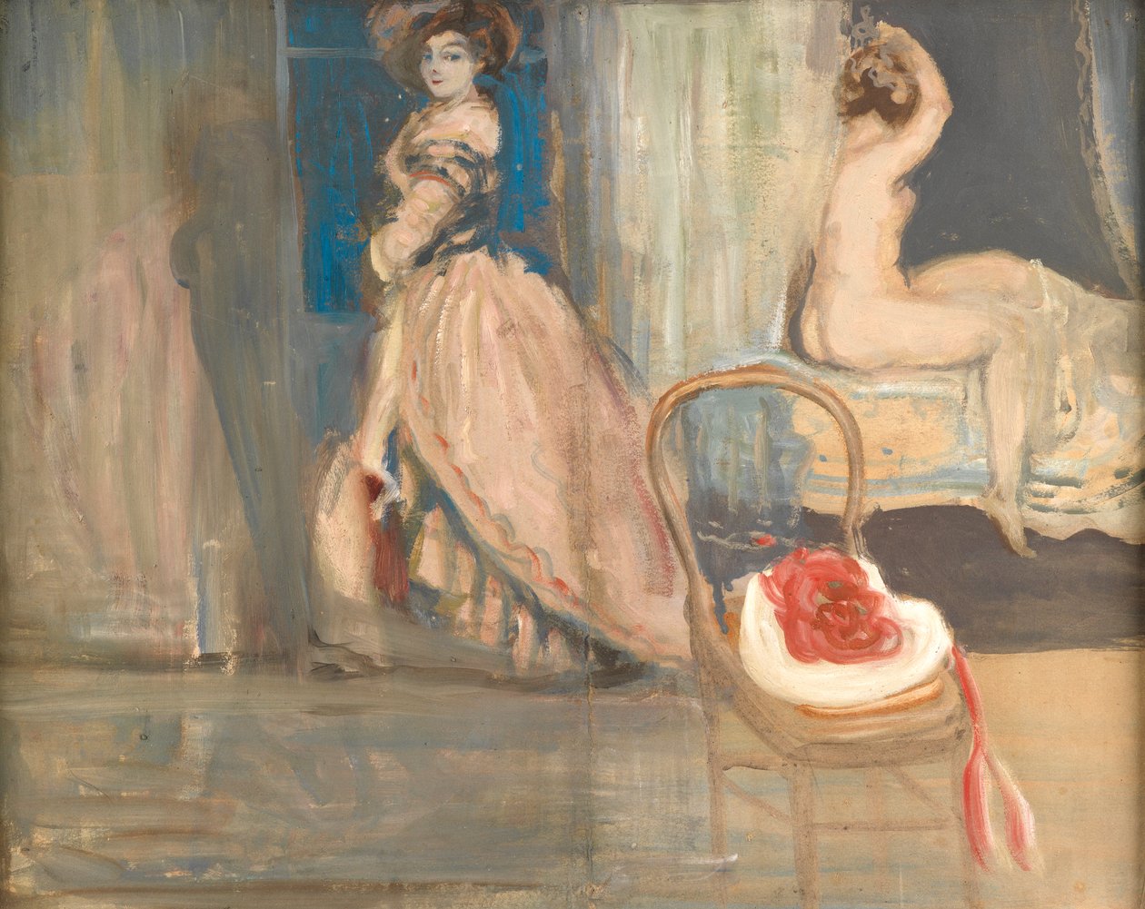 Czerwony i biały kapelusz autorstwa Charles Edward Conder
