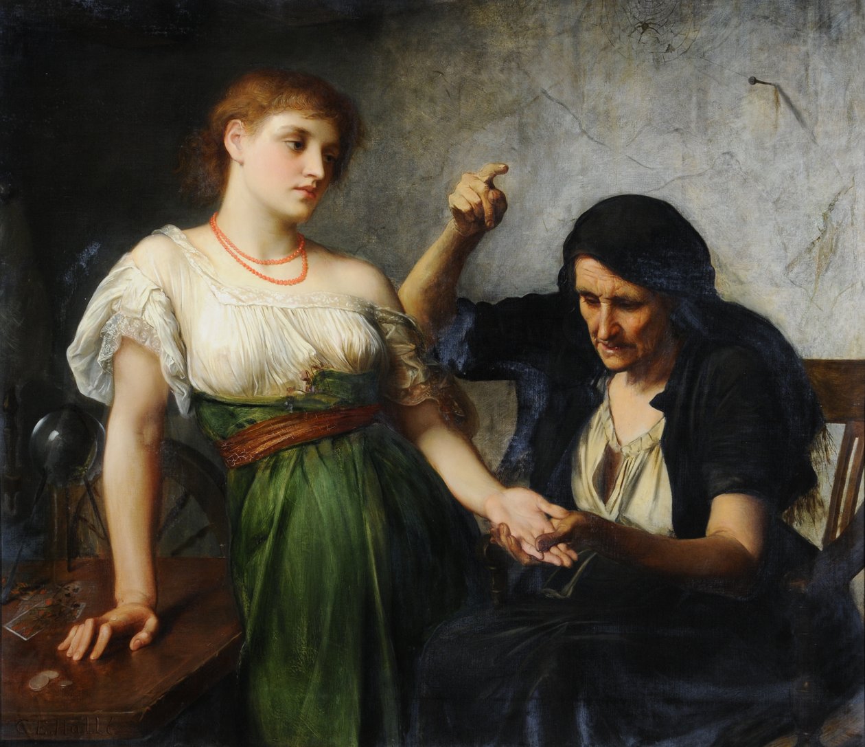 Wróżka (olej na płótnie) autorstwa Charles Edward Halle