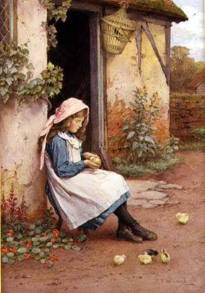 Mała laska (akwarela) autorstwa Charles Edward Wilson