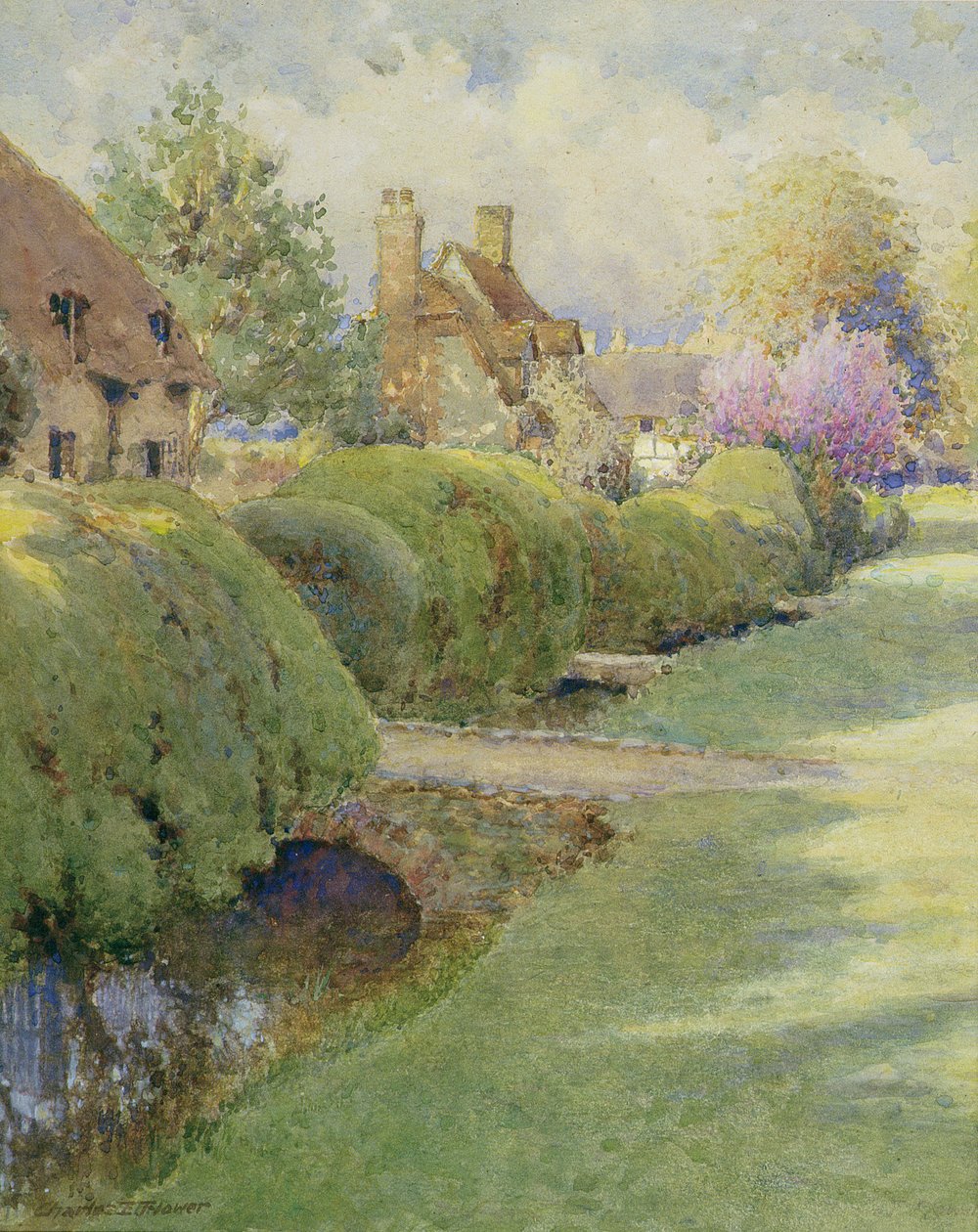 The Box Hedge, Warborough, Oxon autorstwa Charles Edwin Flower