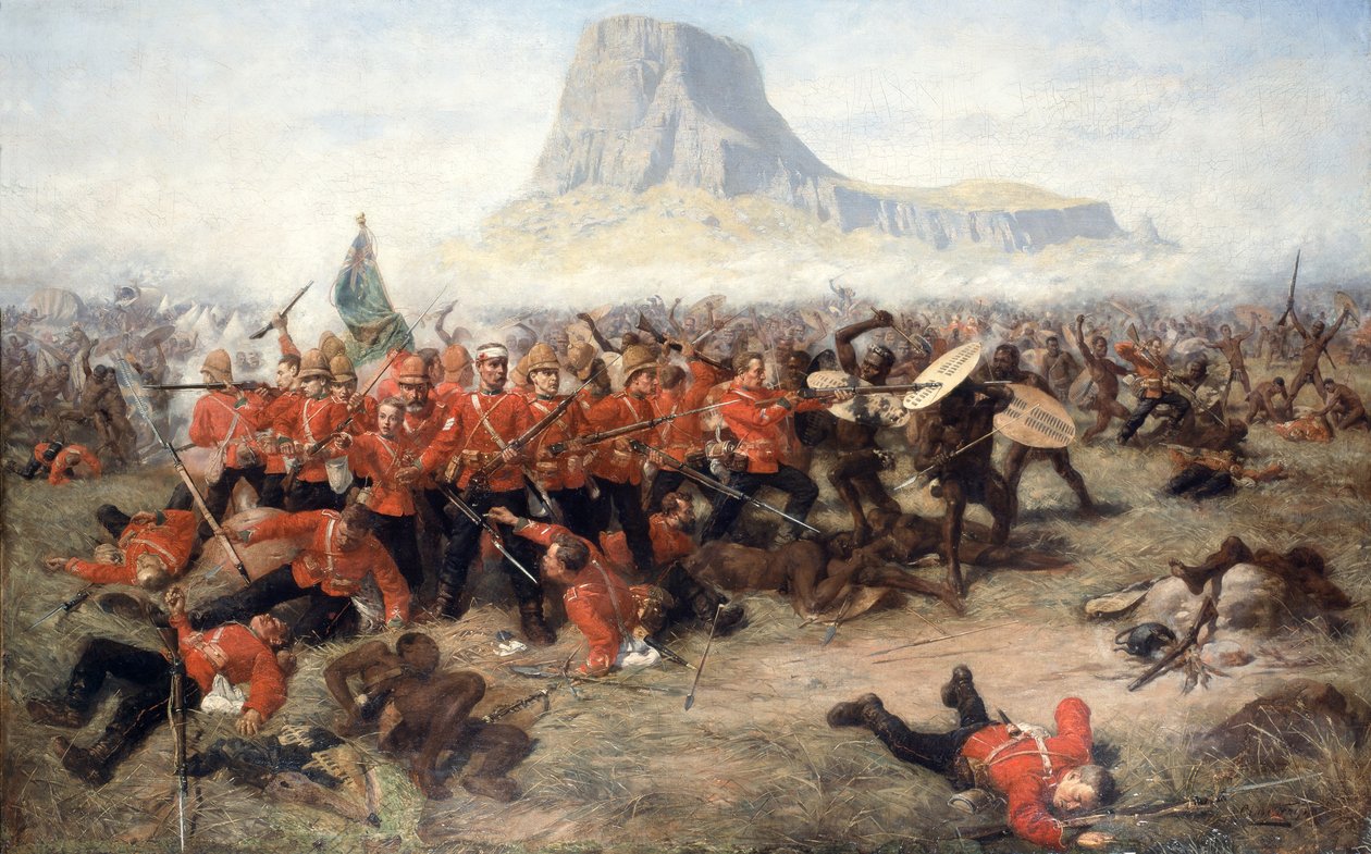 Bitwa pod Isandlwaną, 22 stycznia 1879, c.1885 autorstwa Charles Edwin Fripp