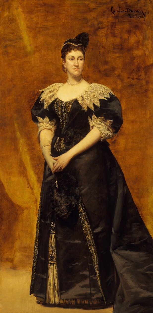 Pani William Astor Caroline Webster Schermerhorn, 1831-1908, 1890. autorstwa Charles Emile Auguste Carolus Duran