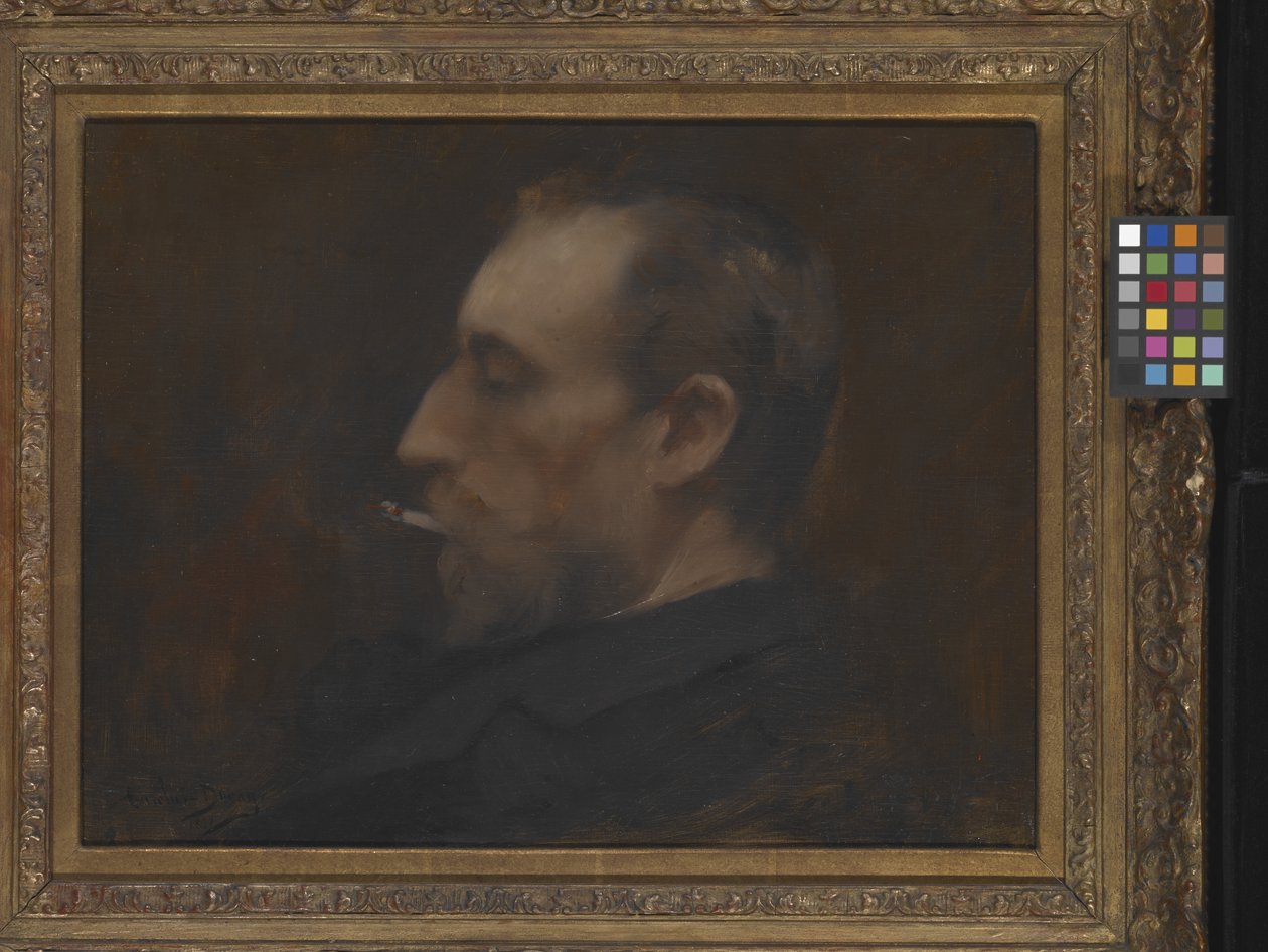Portret mężczyzny (olej na drewnie) autorstwa Charles Emile Auguste Carolus Duran