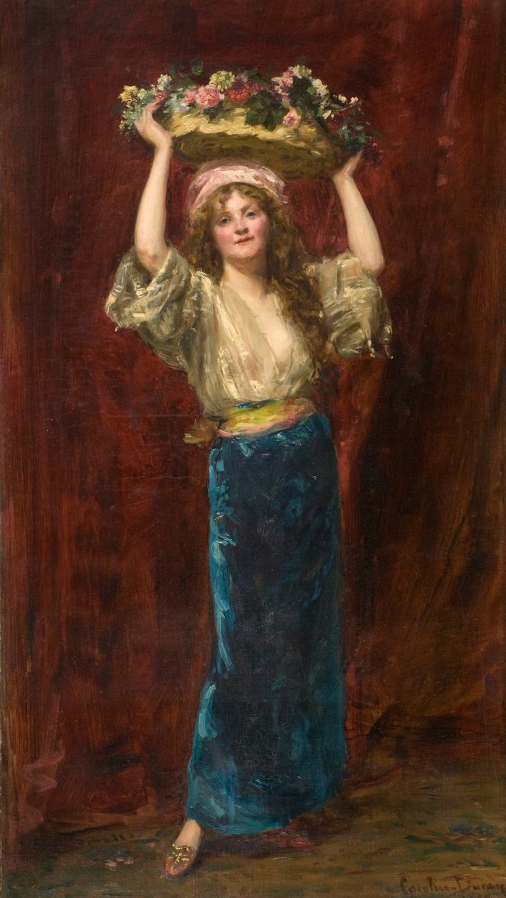 Dziewczyna z kwiatów autorstwa Charles Emile Auguste Carolus Duran