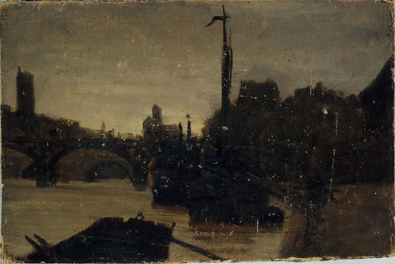 Pont des Arts, ok. 1870 r. (obraz) autorstwa Charles Emile Cuisin