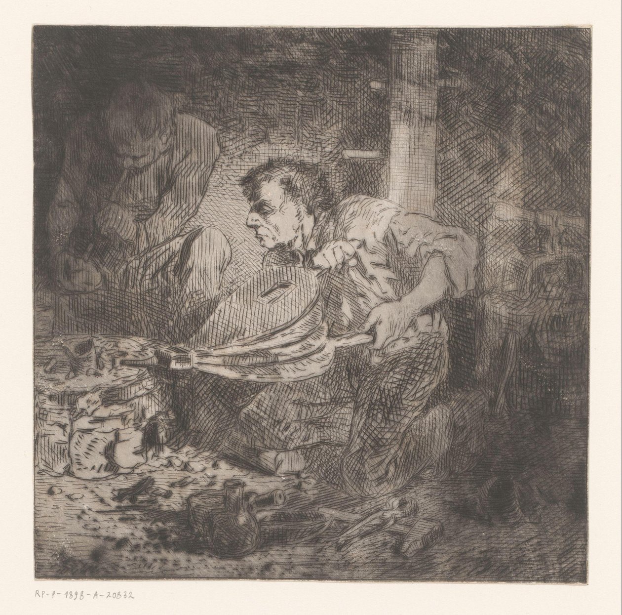Kowal z mieszkiem autorstwa Charles Emile Jacque (attributed to)