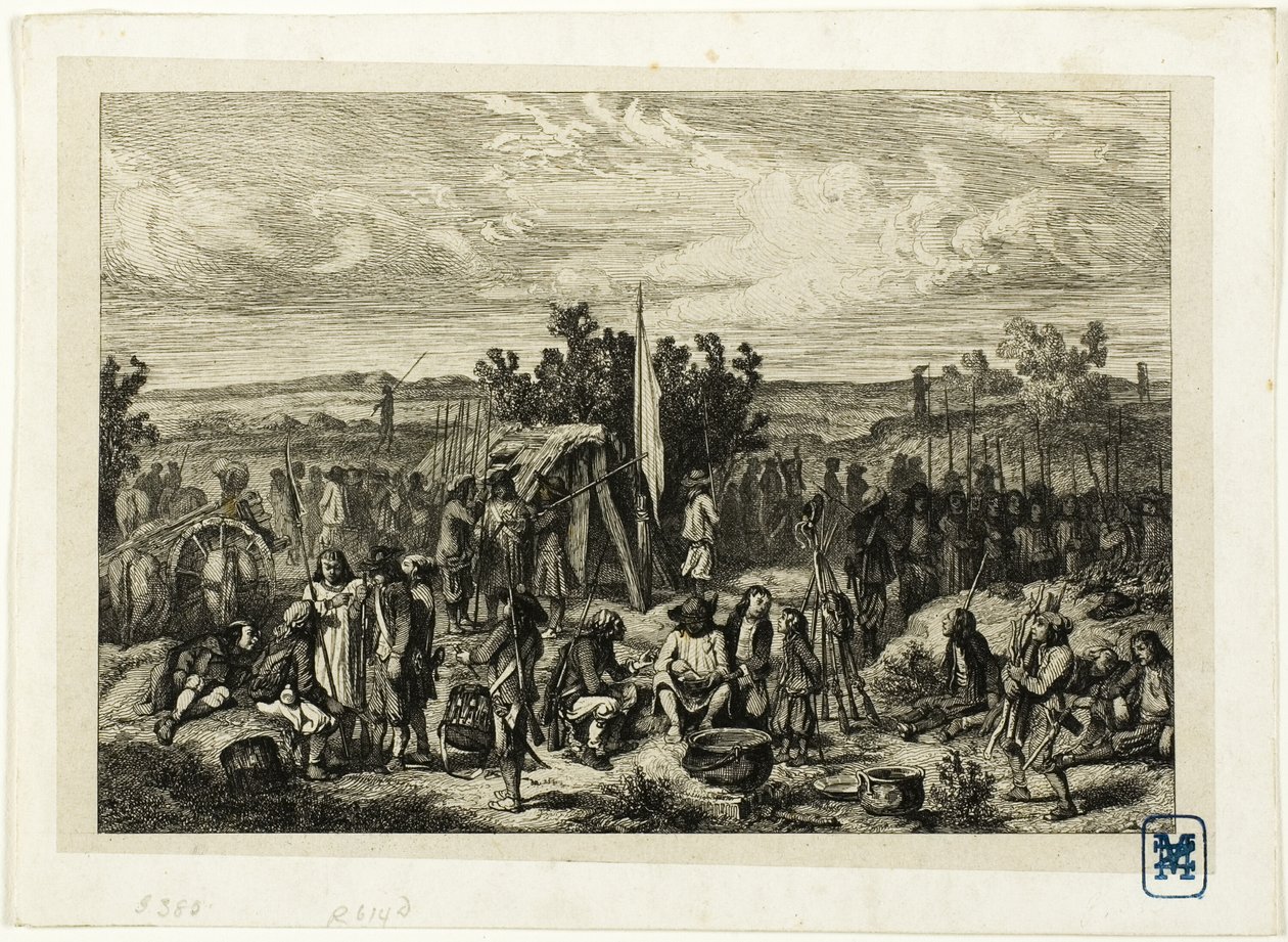 Obóz rojalistów autorstwa Charles Emile Jacque