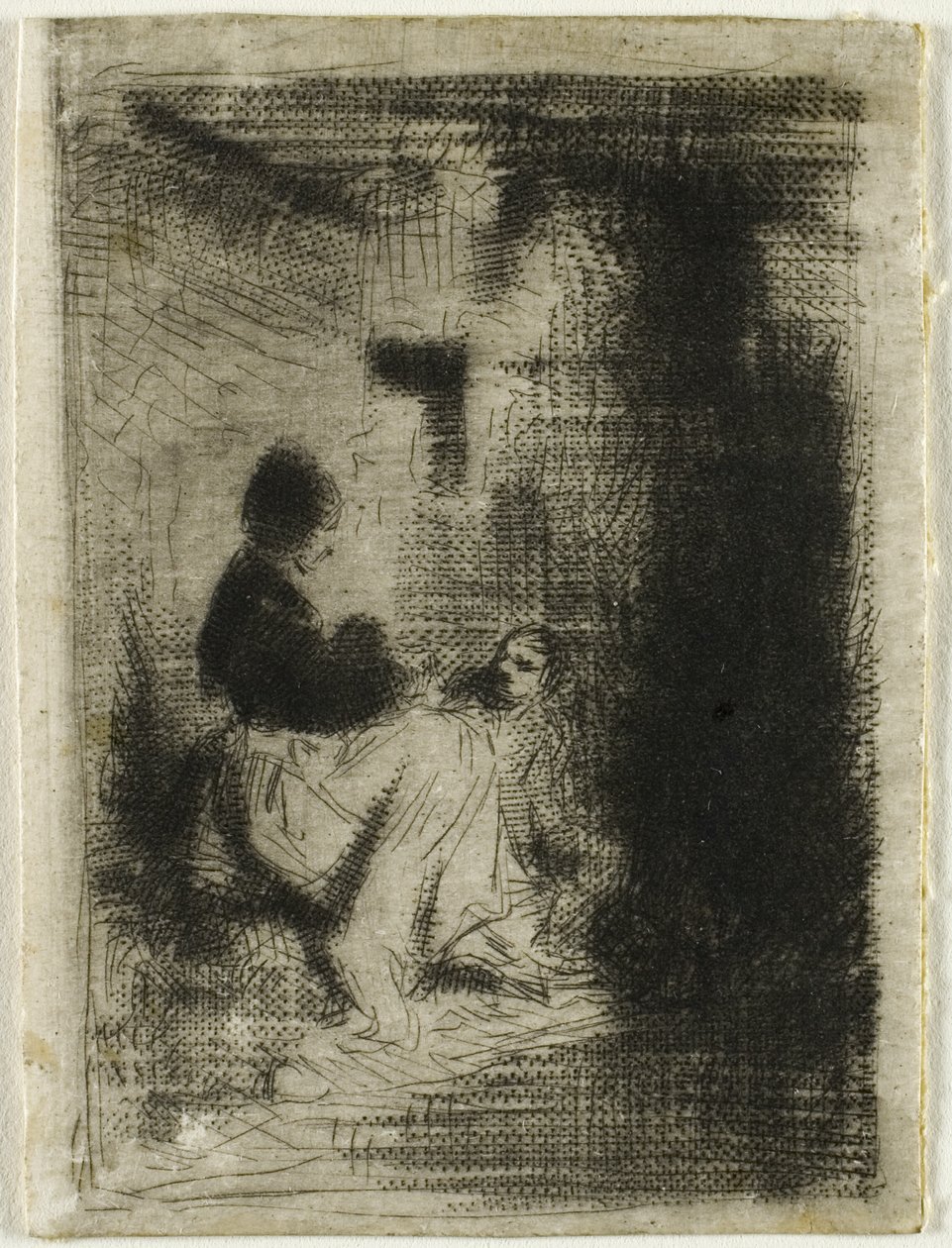 Kobieta i jej dziecko autorstwa Charles Emile Jacque
