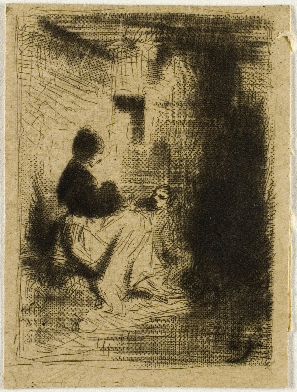 Kobieta i jej dziecko autorstwa Charles Emile Jacque