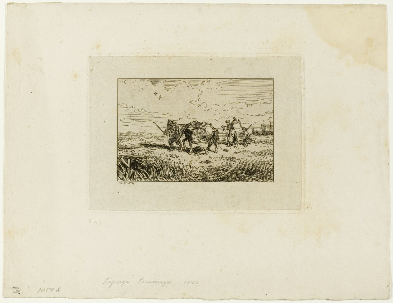 Przekraczanie mostu autorstwa Charles Emile Jacque