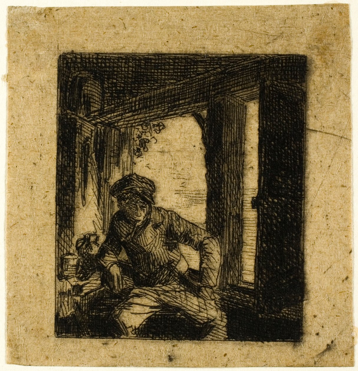 Pijący autorstwa Charles Emile Jacque