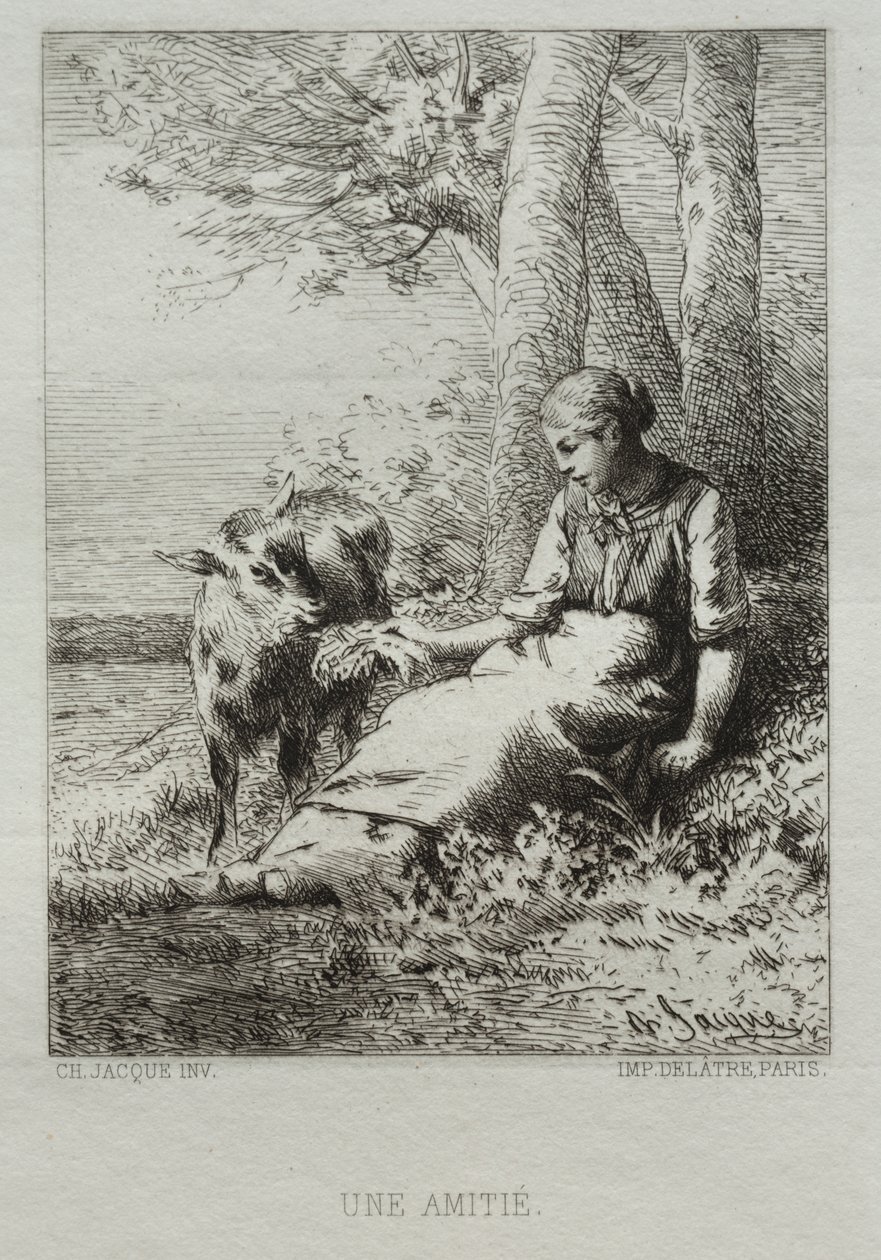 Przyjaźń autorstwa Charles Emile Jacque