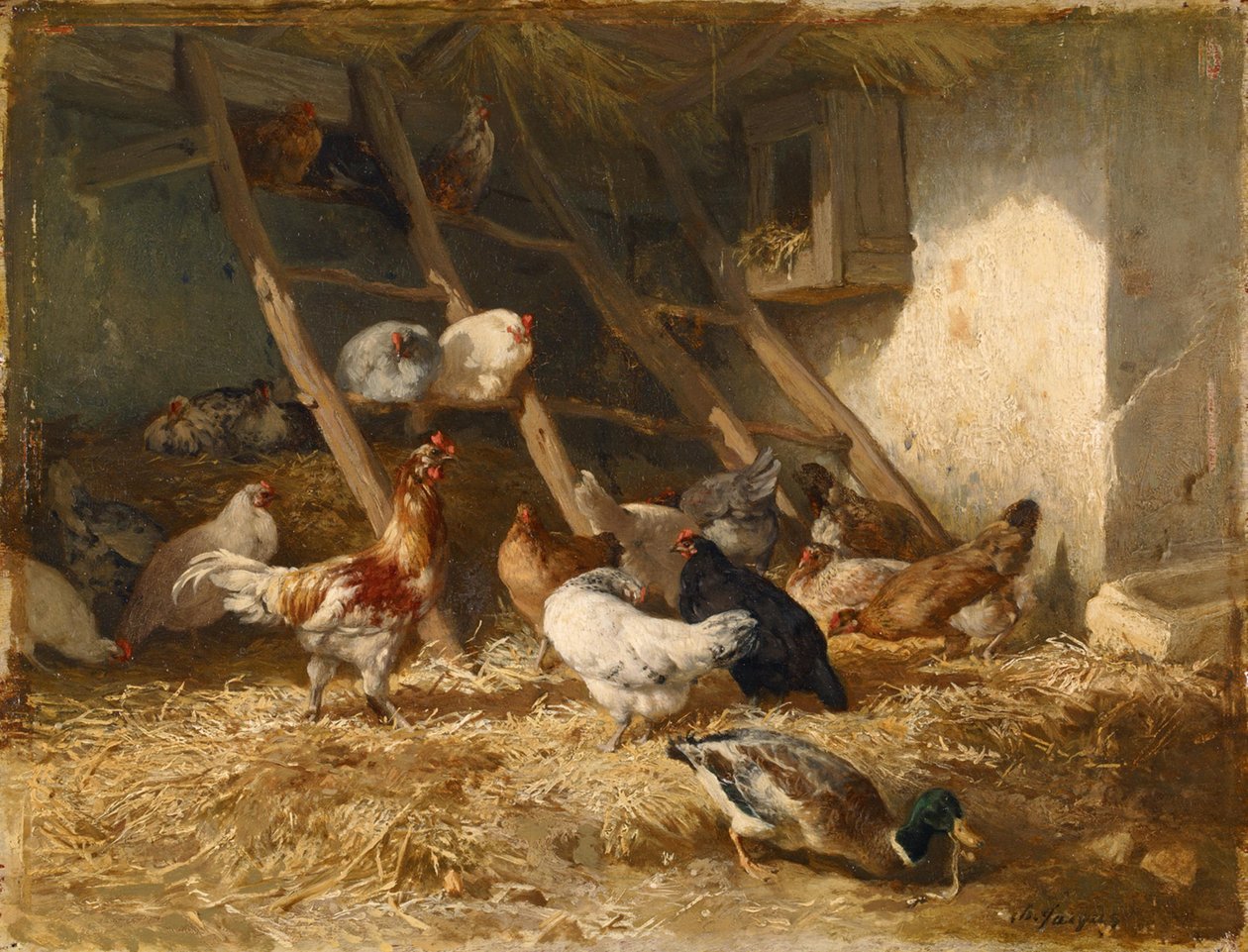 Kury autorstwa Charles Emile Jacque