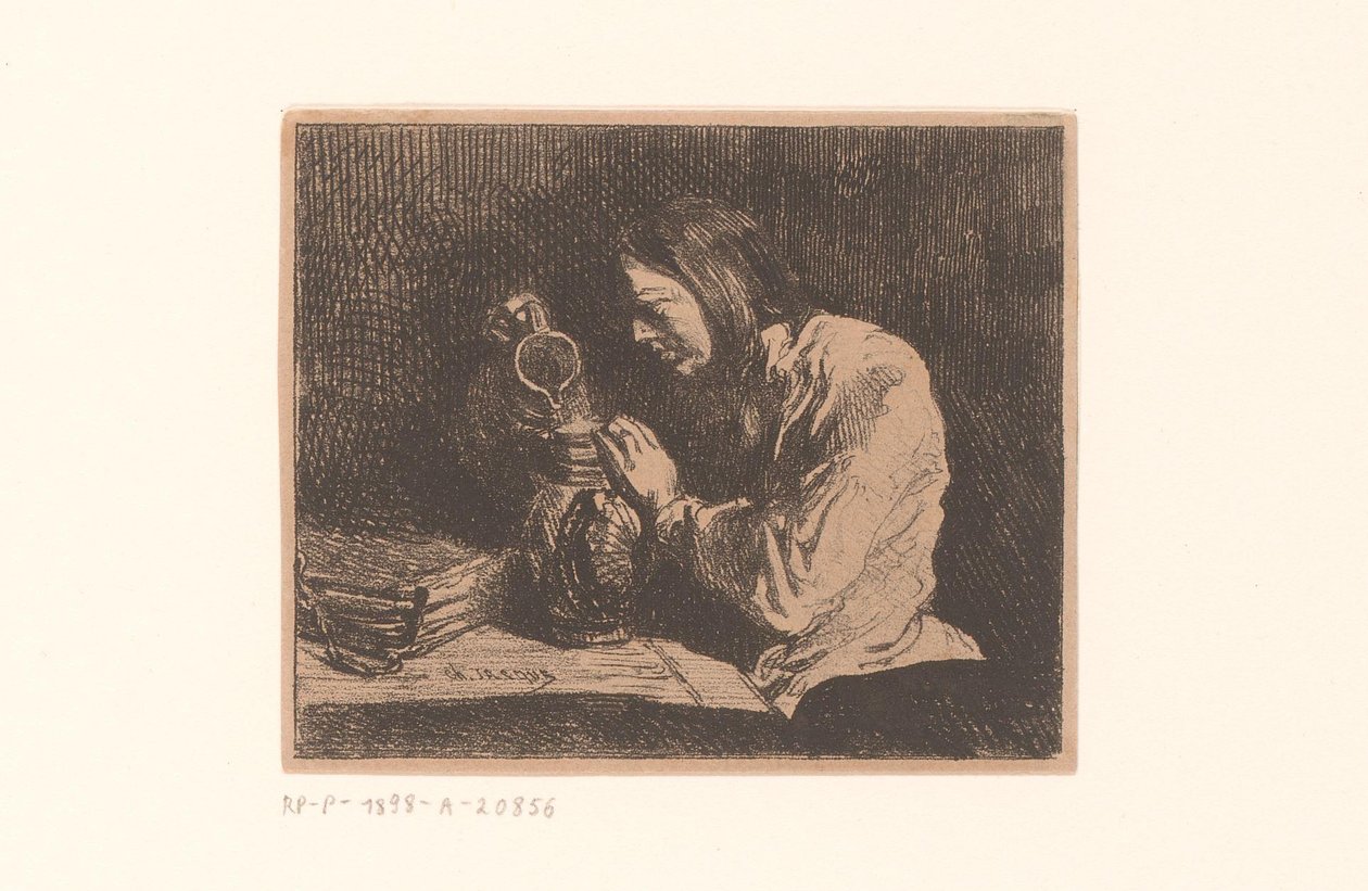 Młody człowiek z dzbanem autorstwa Charles Emile Jacque
