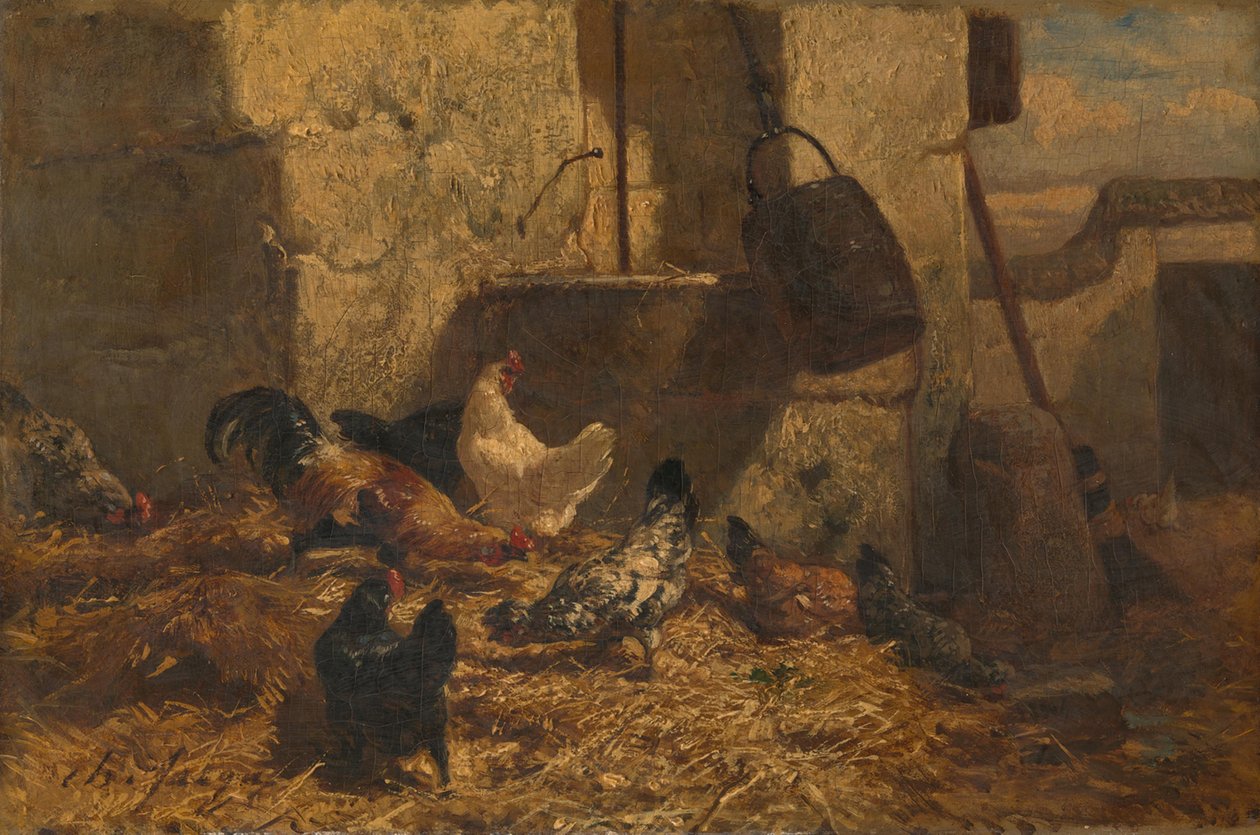 Kury autorstwa Charles Emile Jacque