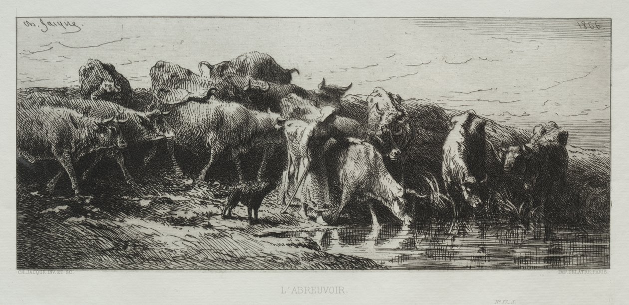 Wodopoj autorstwa Charles Emile Jacque