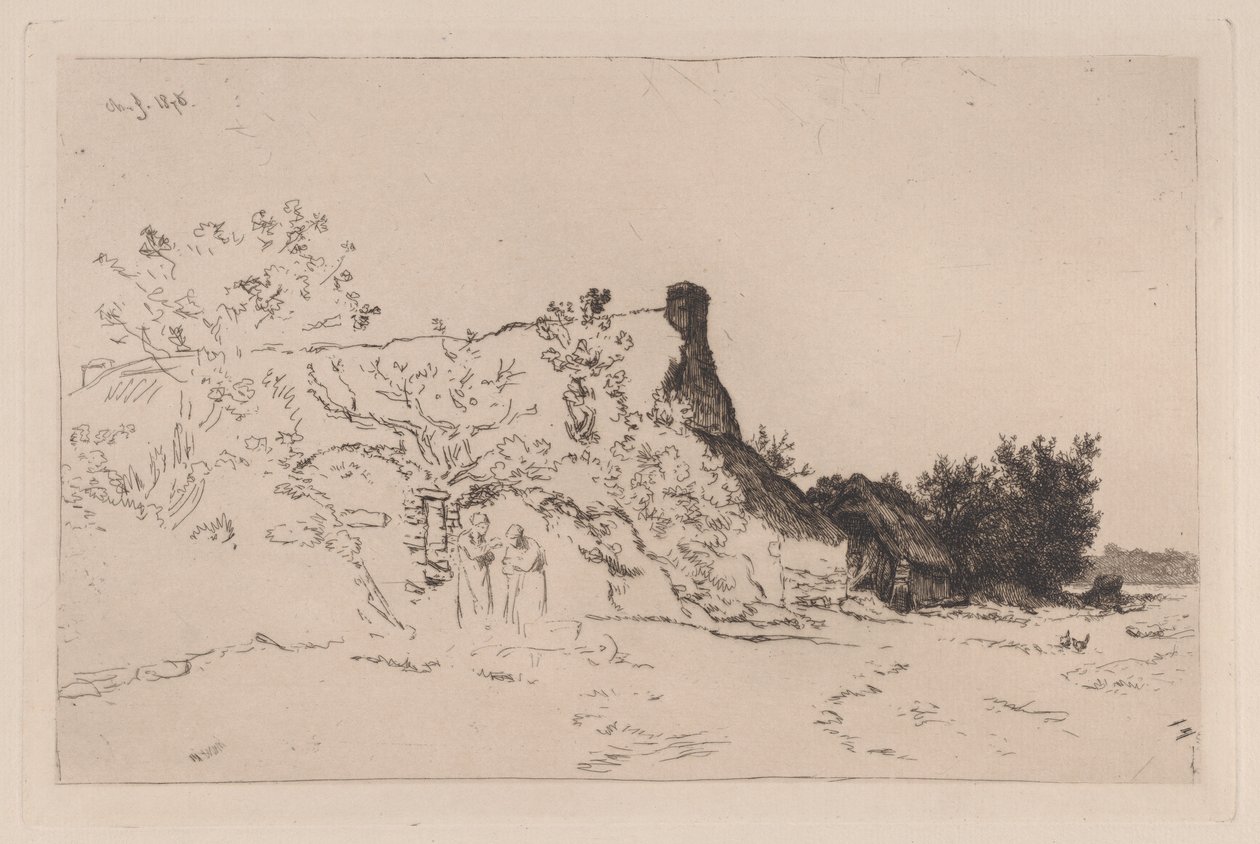 Wielka Chata Kercassier, 1875. autorstwa Charles Emile Jacque