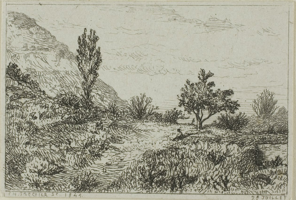 Krajobraz autorstwa Charles Emile Jacque