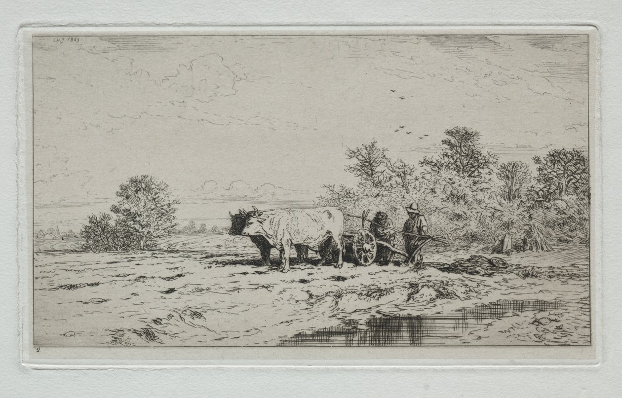 Krajobraz, Robotnicy autorstwa Charles Emile Jacque
