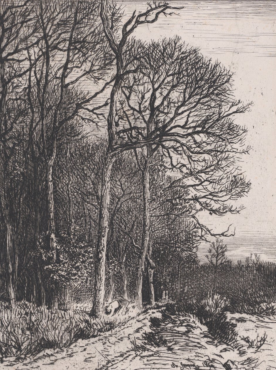 Skraj Lasu, 1846. autorstwa Charles Emile Jacque