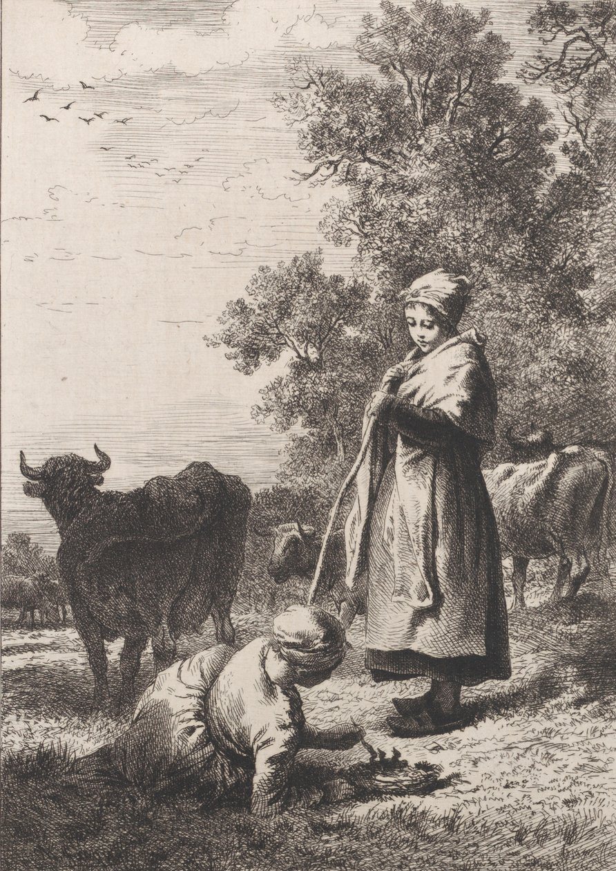 Małe Mleczarki, 1864. autorstwa Charles Emile Jacque