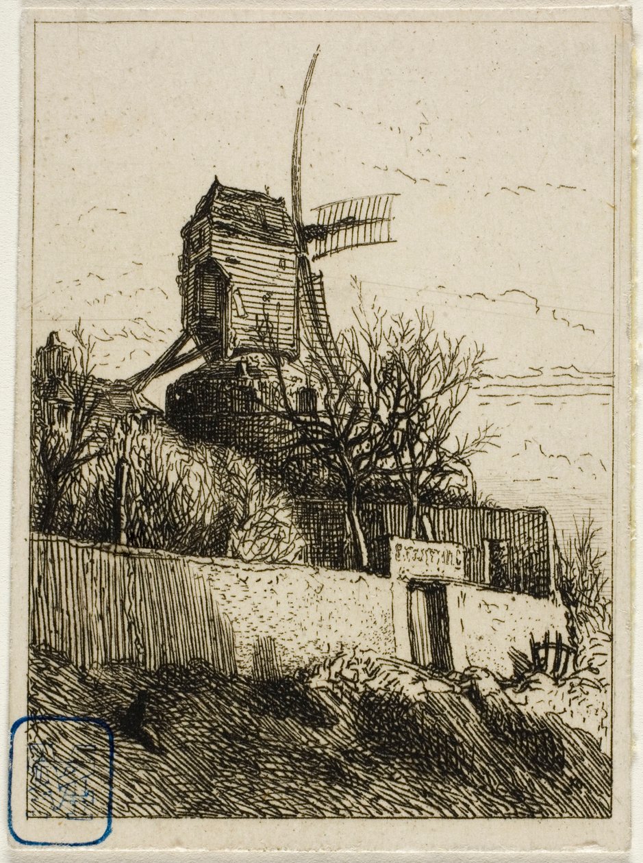 Mały Młyn na Montmartre autorstwa Charles Emile Jacque
