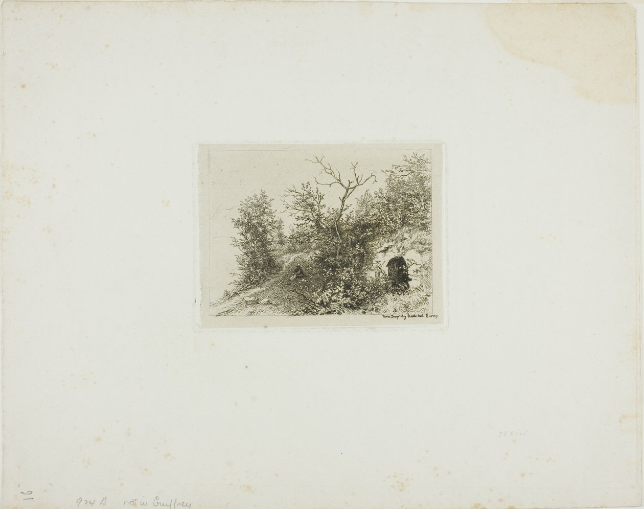 Mężczyzna siedzący na wzgórzu autorstwa Charles Emile Jacque
