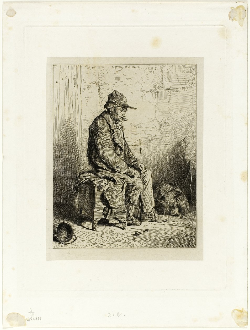 Młynek do organów autorstwa Charles Emile Jacque