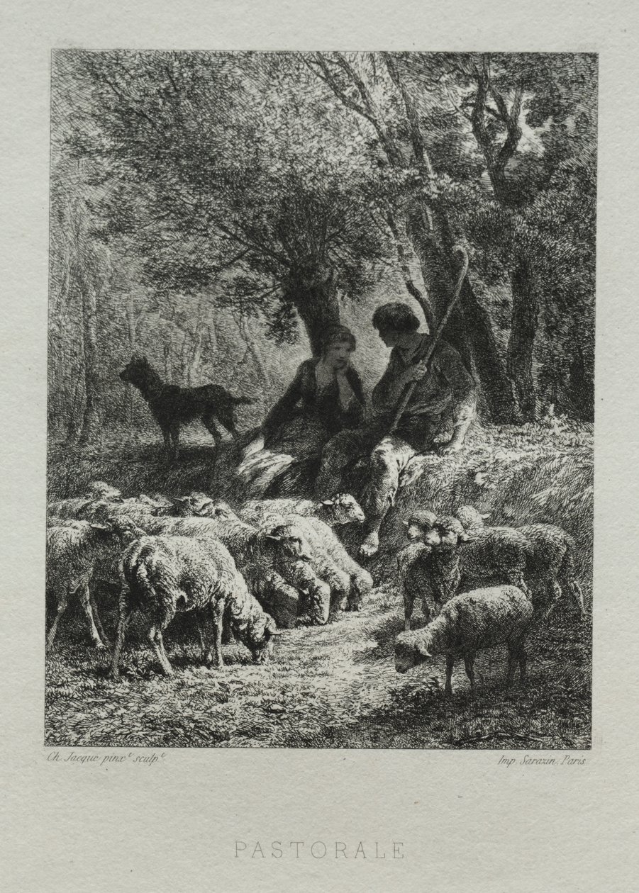 Pasterski autorstwa Charles Emile Jacque