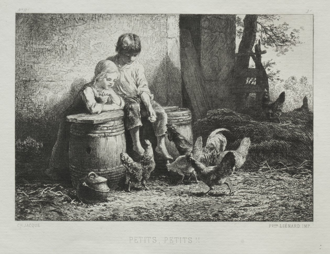 Mały, Mały autorstwa Charles Emile Jacque
