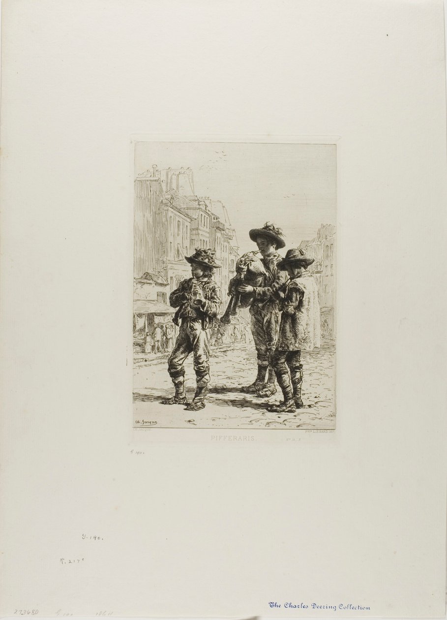 Pifferari autorstwa Charles Emile Jacque