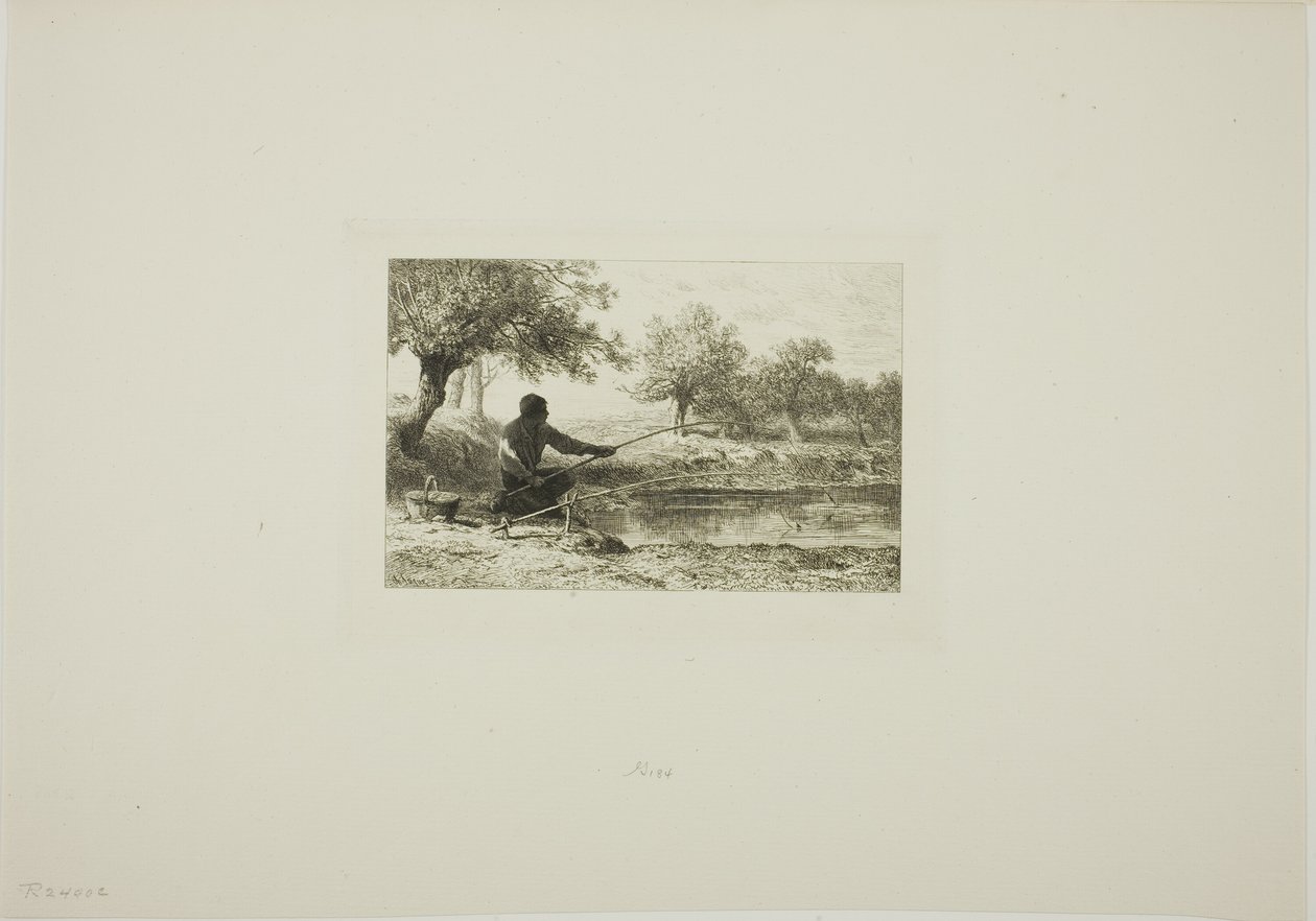 Wędkarstwo na tyczce autorstwa Charles Emile Jacque