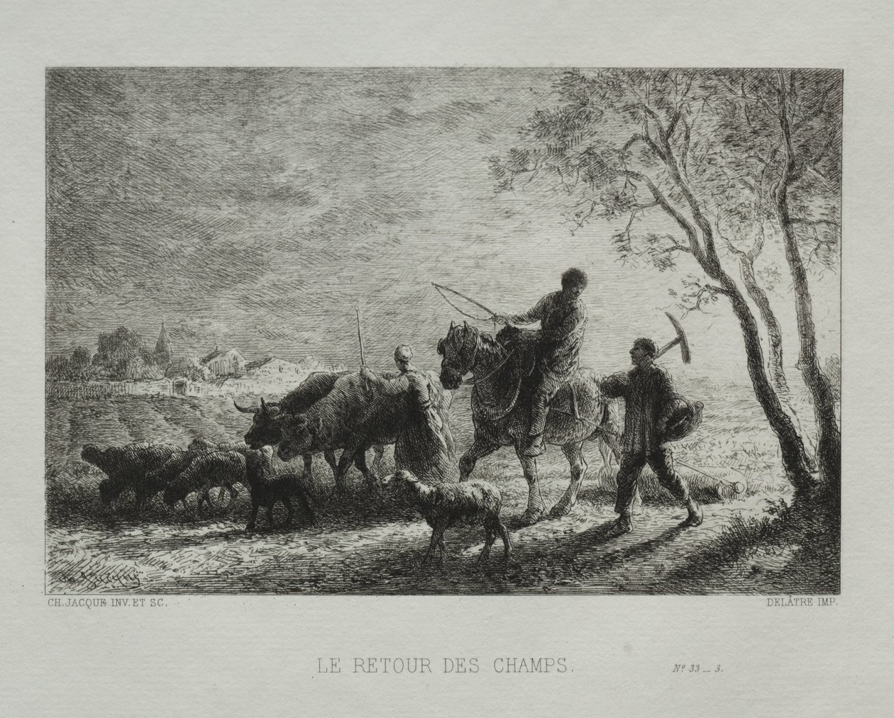 Powrót z pól autorstwa Charles Emile Jacque