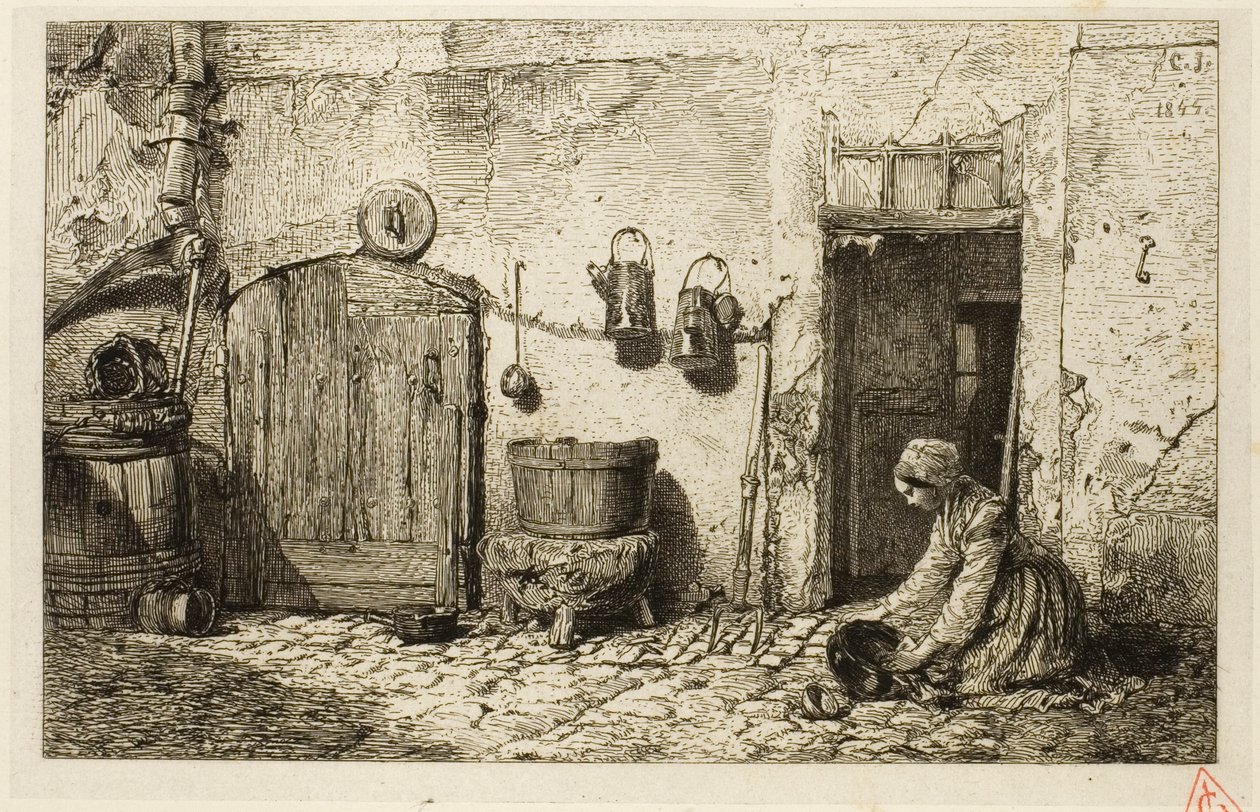 Pomywacz autorstwa Charles Emile Jacque