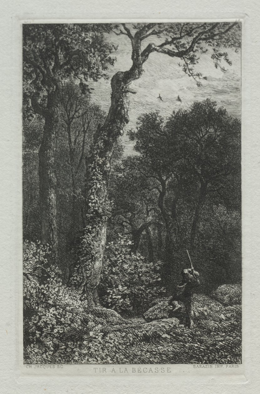 Strzelanie do słonka autorstwa Charles Emile Jacque
