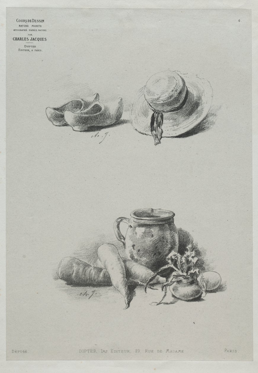 Martwa natura autorstwa Charles Emile Jacque