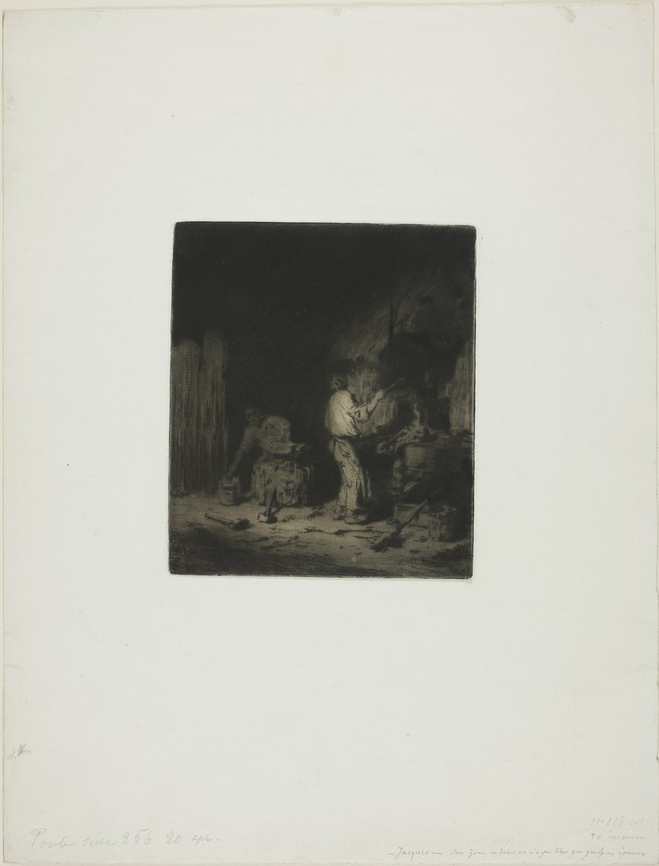 Kuźnia autorstwa Charles Emile Jacque