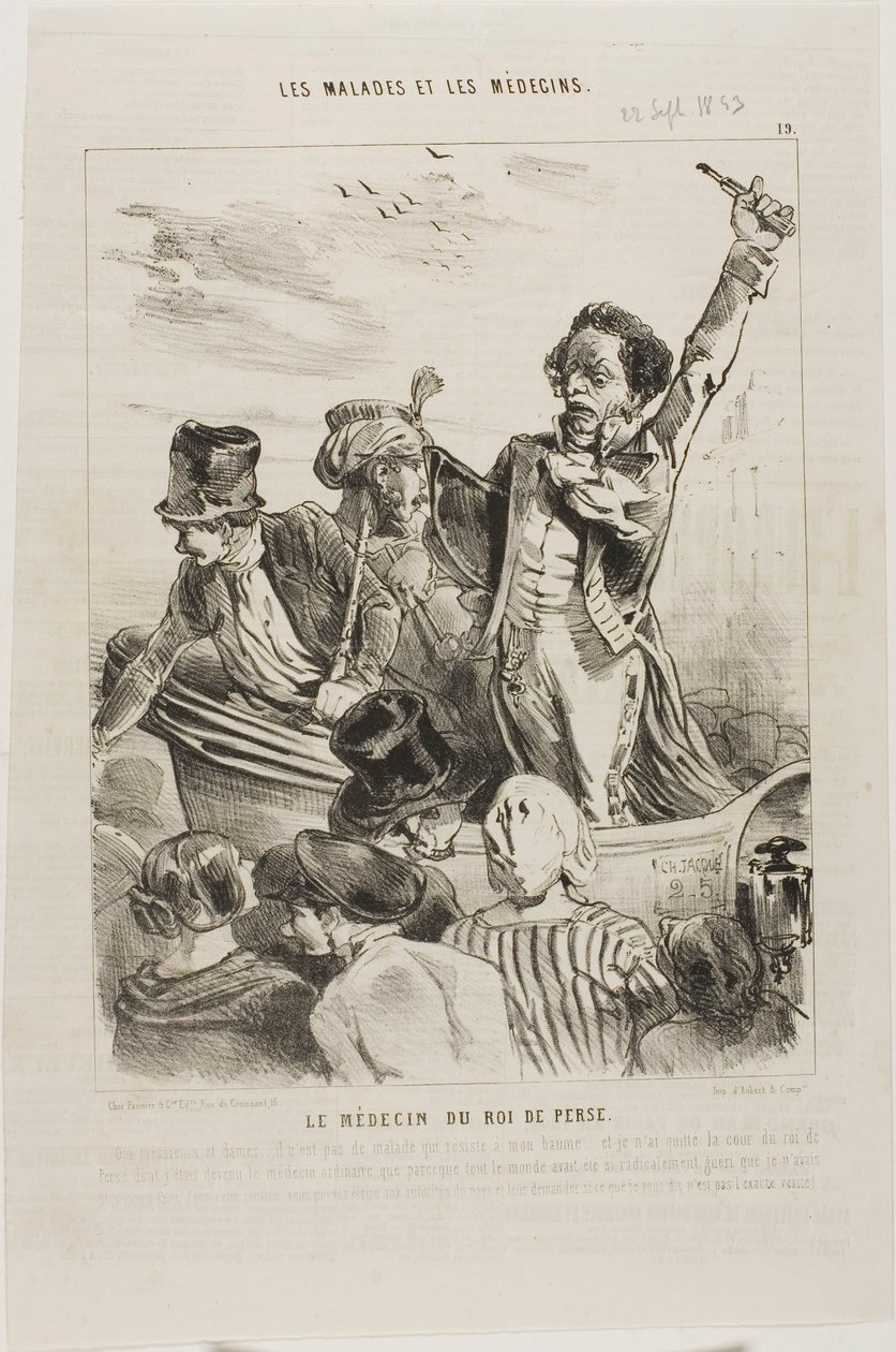 Lekarz króla Persji (płyta 19) autorstwa Charles Emile Jacque