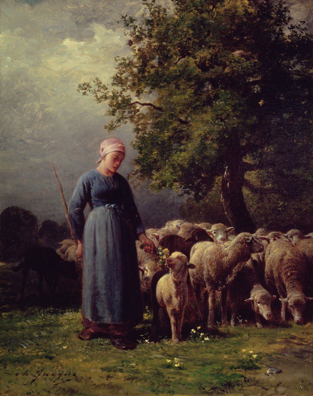 Zaginione Stado autorstwa Charles Emile Jacque
