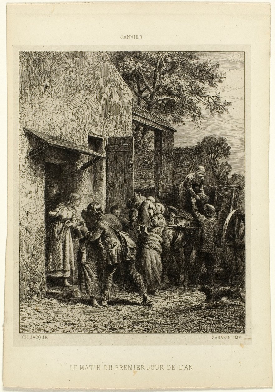 Poranek pierwszego dnia roku autorstwa Charles Emile Jacque