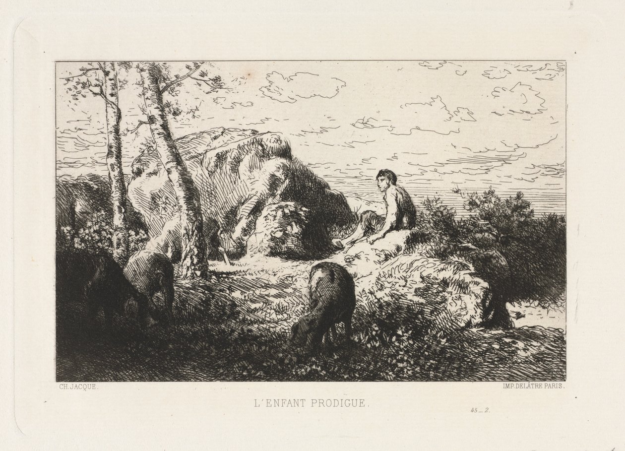Syn marnotrawny autorstwa Charles Emile Jacque