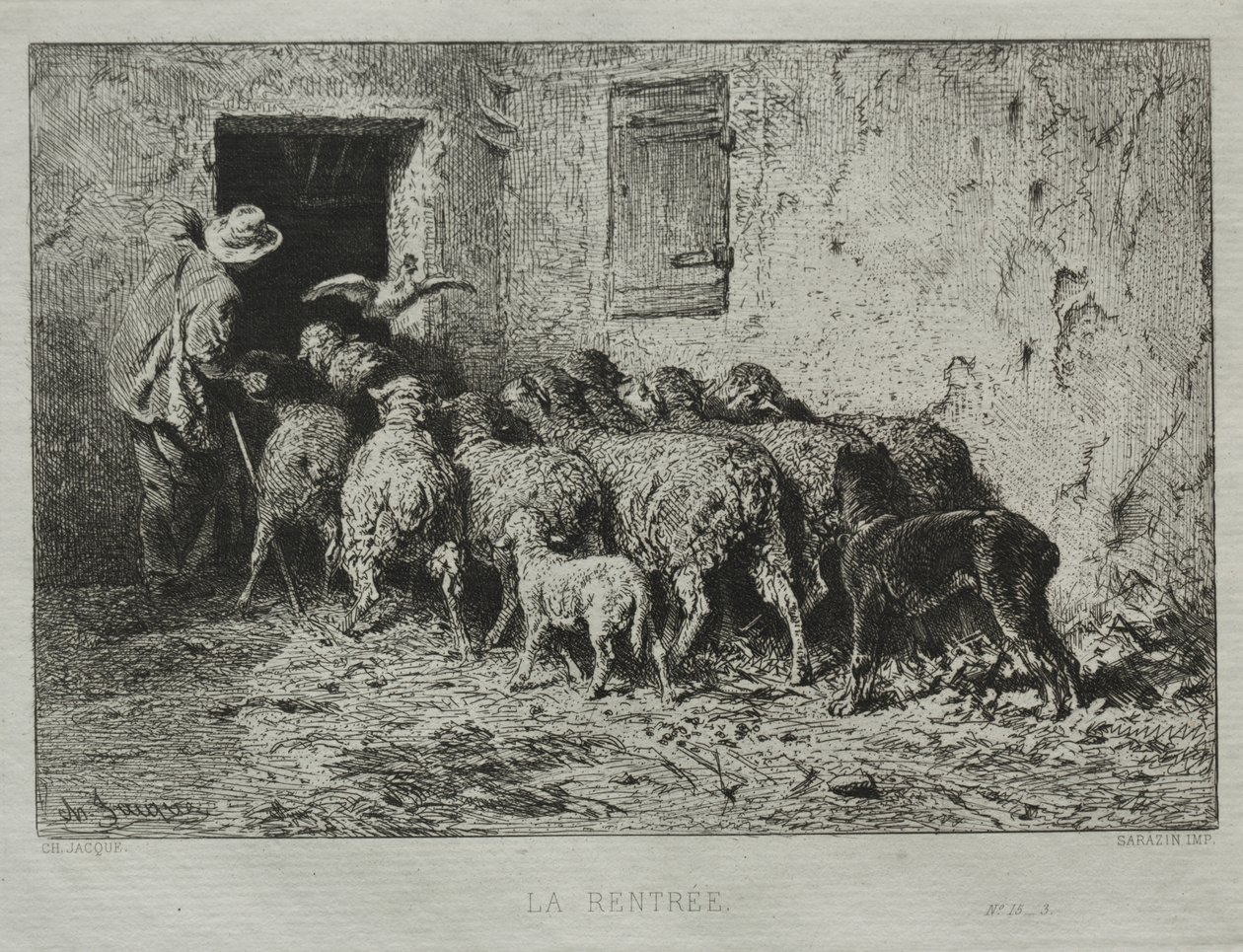 Powrót autorstwa Charles Emile Jacque