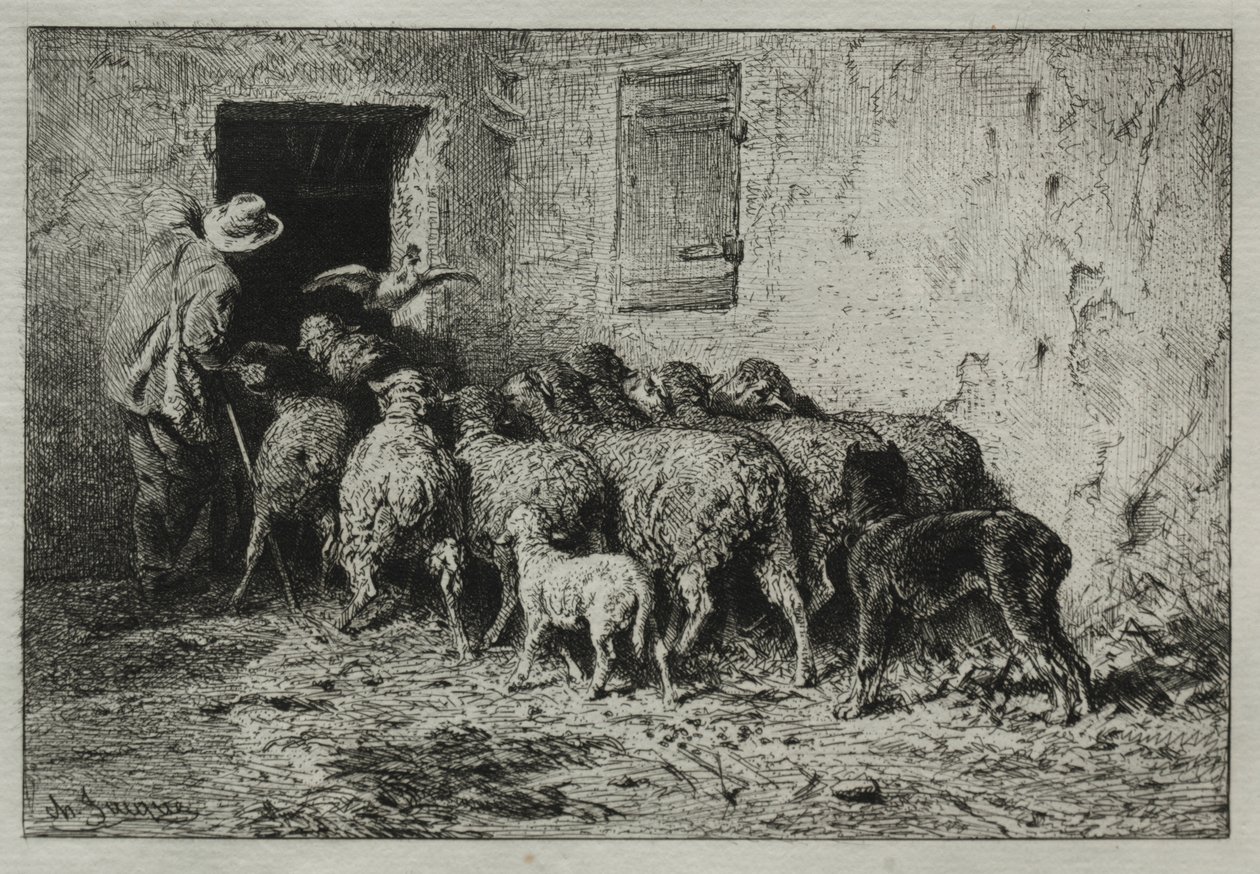 Powrót autorstwa Charles Emile Jacque