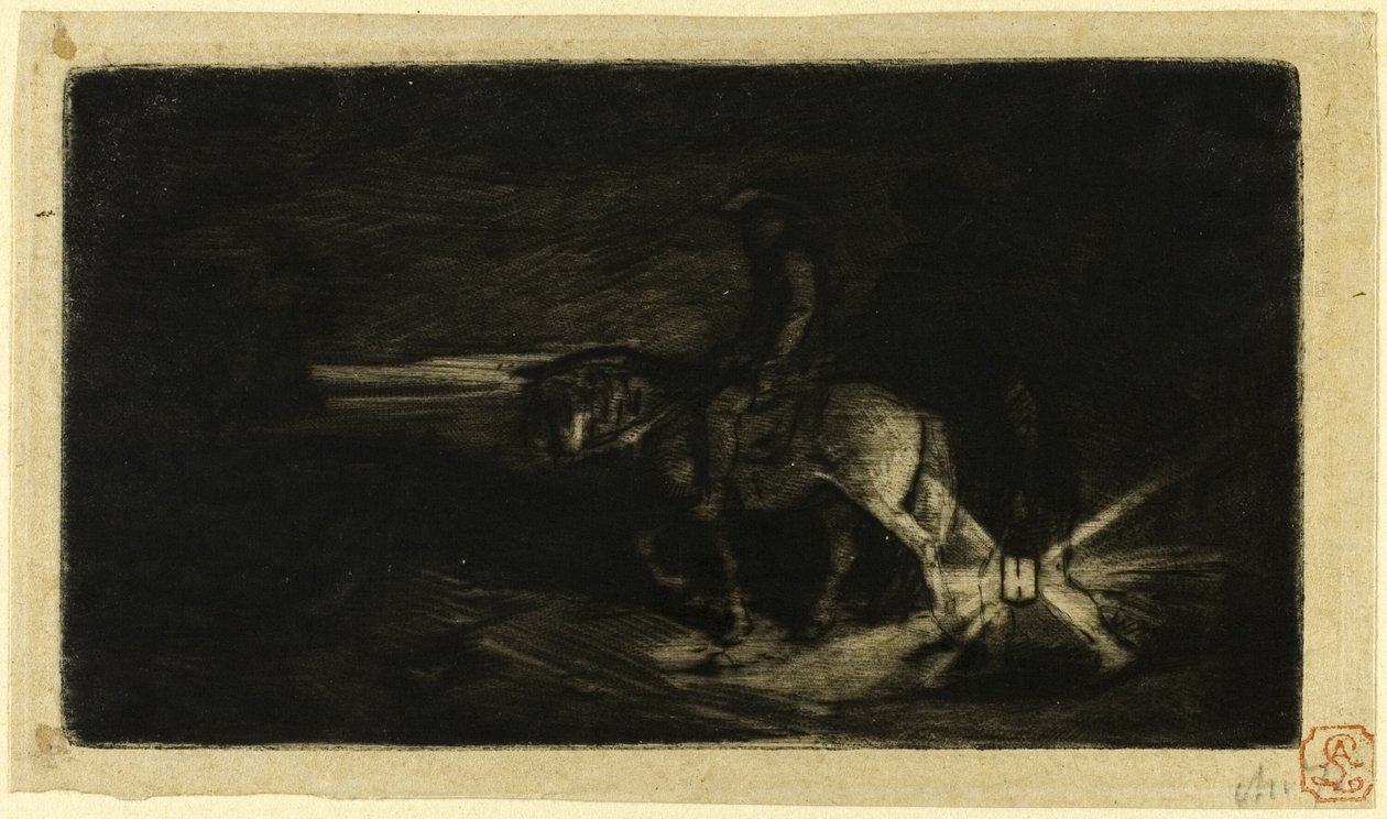 Jeździec autorstwa Charles Emile Jacque