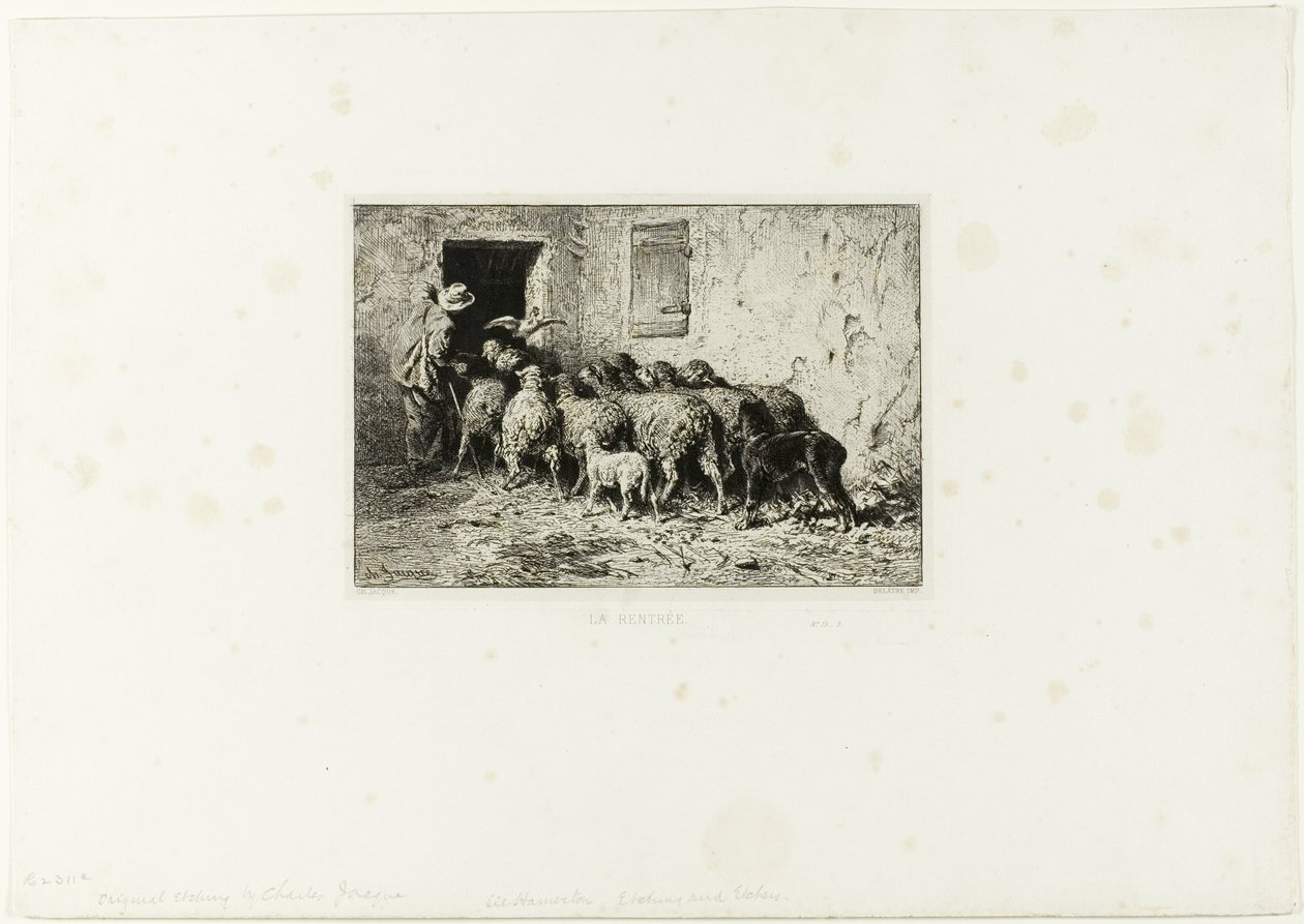 Owce wracają do domu autorstwa Charles Emile Jacque