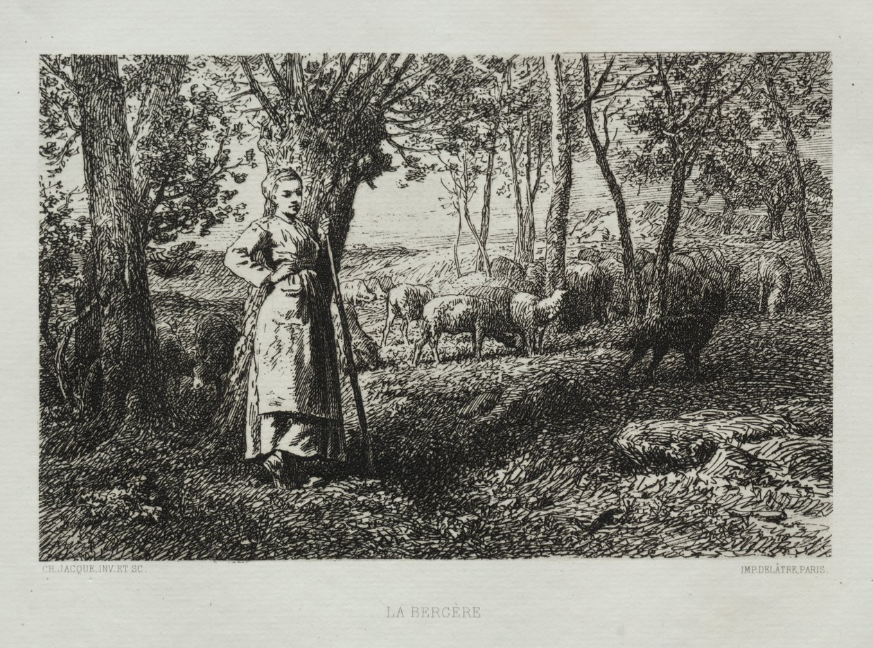 Pasterka autorstwa Charles Emile Jacque