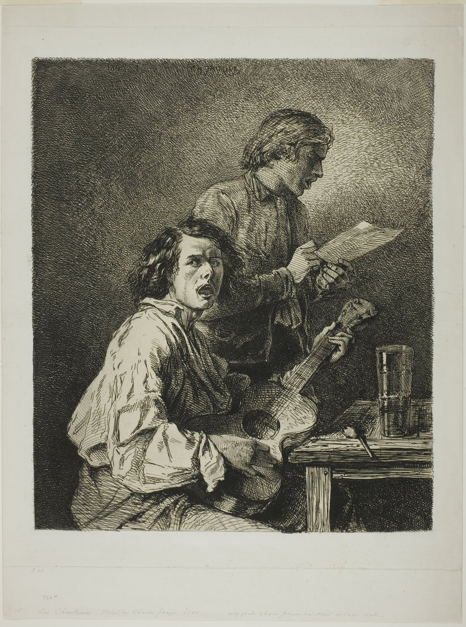 Śpiewacy autorstwa Charles Emile Jacque