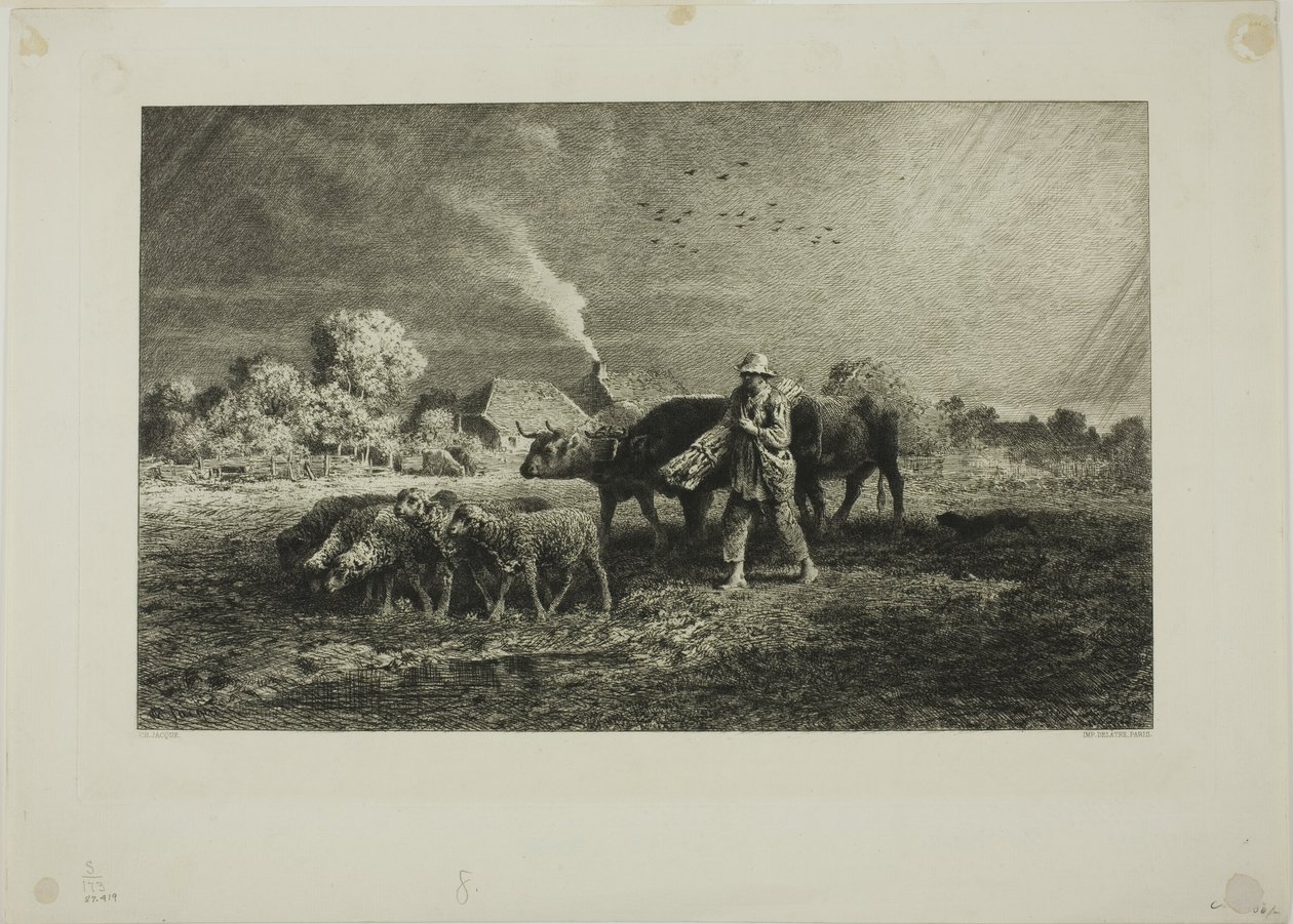 Burza autorstwa Charles Emile Jacque