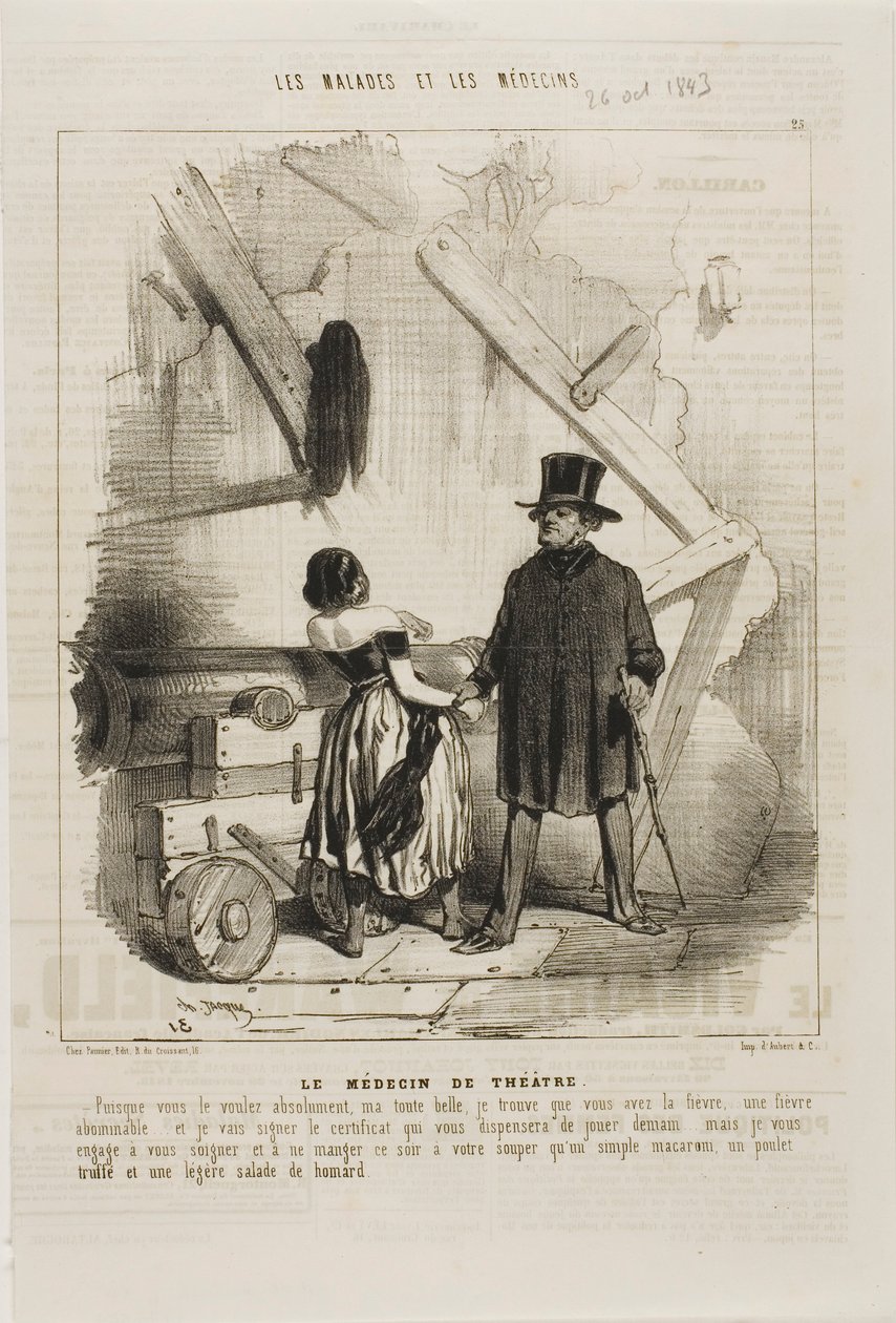 Doktor teatralny (tablica 25) autorstwa Charles Emile Jacque